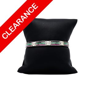Sapphire Emerald Ruby Bracelet 7mm 10k 7" - Bracelet