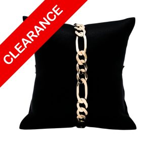Rose Gold Figaro Bracelet 8.25mm 10k 8" - Bracelet