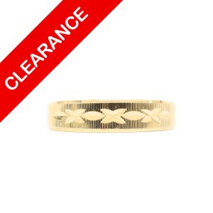 Diamond Cut Design Band 10k - Ring