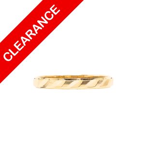 Diamond Cut Slanted Design Band 18k - Ring